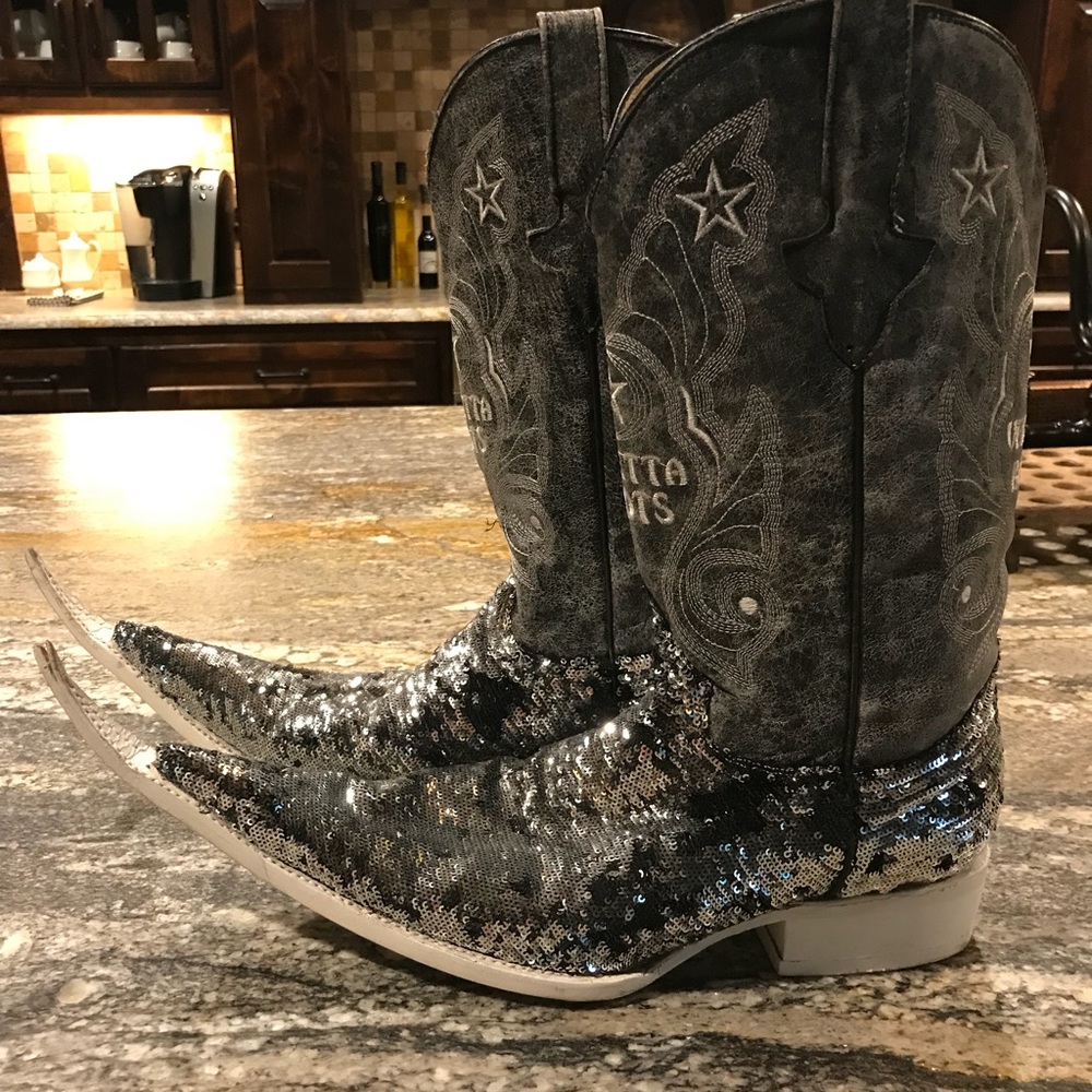 Silver Sequin Mexican Dancing Boots
